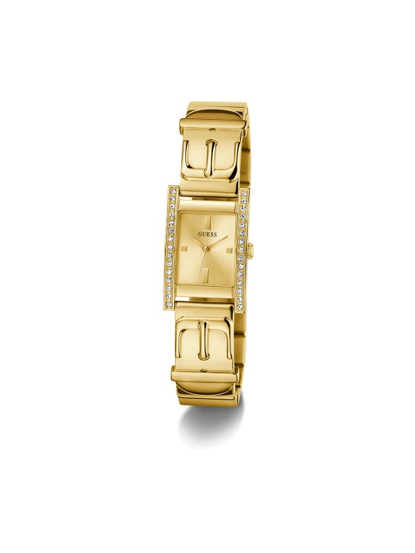 GUESS GW0939L2 – elegantan ženski elegantni sat iz kolekcije Fall 2025. Kućište i narukvica izrađeni su od visokokvalitetnog nerđajućeg čelika, sa kvarcni mehanizmom. U Boji Žutog Zlata i prepoznatljiv Guess dizajn čine ovaj model savršenim dodatkom svakoj odevnoj kombinaciji.