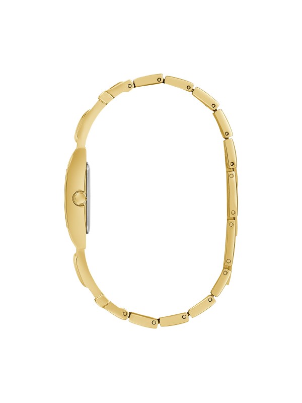 GUESS GW0939L2 – elegantan ženski elegantni sat iz kolekcije Fall 2025. Kućište i narukvica izrađeni su od visokokvalitetnog nerđajućeg čelika, sa kvarcni mehanizmom. U Boji Žutog Zlata i prepoznatljiv Guess dizajn čine ovaj model savršenim dodatkom svakoj odevnoj kombinaciji.