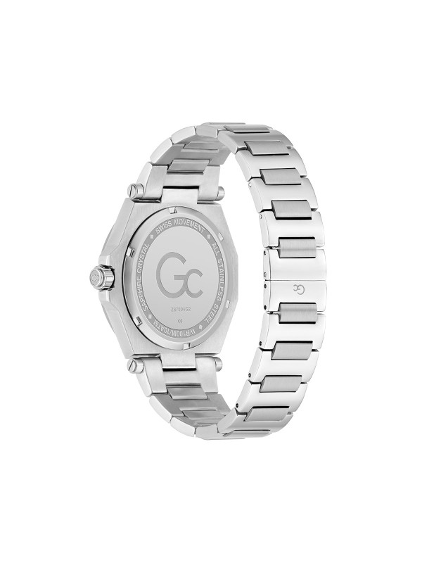 GC Z67004G2 – luksuzan muški elegantni sat iz kolekcije Fall 2025. Kućište i narukvica izrađeni su od visokokvalitetnog nerđajućeg čelika, sa kvarcni mehanizmom. U Boji Srebra i prepoznatljiv Gc dizajn čine ovaj model simbolom elegancije i stila.