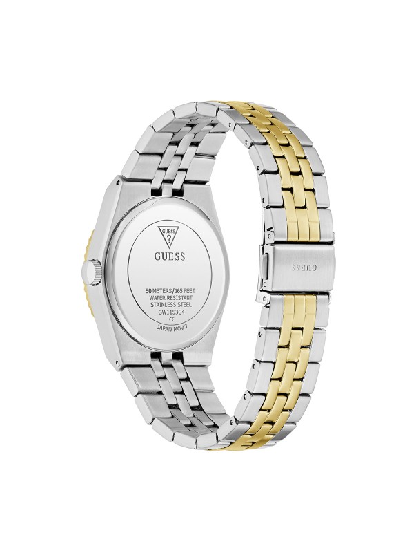 Guess VINCENT muški sat sa zelenim brojčanikom i kućištem u kombinaciji srebra i žutog zlata. Prečnik 39 mm i elegantan dizajn. Naruči online!