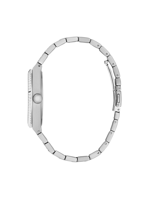 Guess VINCENT muški sat u srebrnoj boji sa teget sunray brojčanikom. Polirani nerđajući čelik, prečnik 39 mm i sofisticiran dizajn. Naruči online!