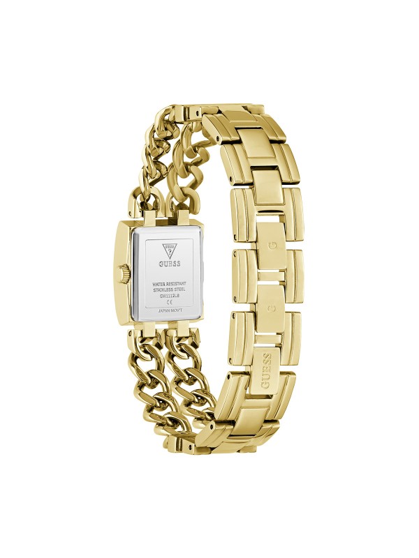 Guess Micro Mod ženski sat u boji žutog zlata sa plavozelenim brojčanikom. Prečnik 20 mm i minimalistički dizajn. Naruči online!
