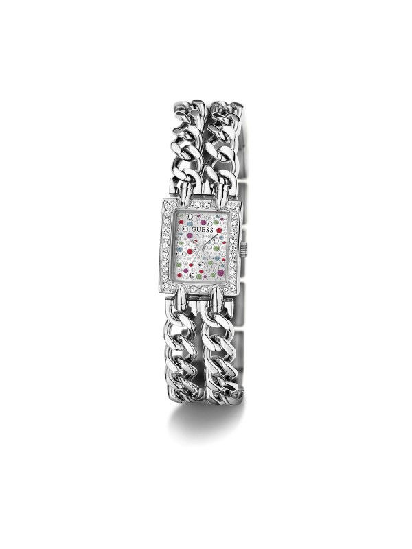 Guess MICRO MOD ženski sat sa raznobojnim cirkonima i kućištem prečnika 20 mm. Minimalistički i elegantan dizajn. Naruči online!