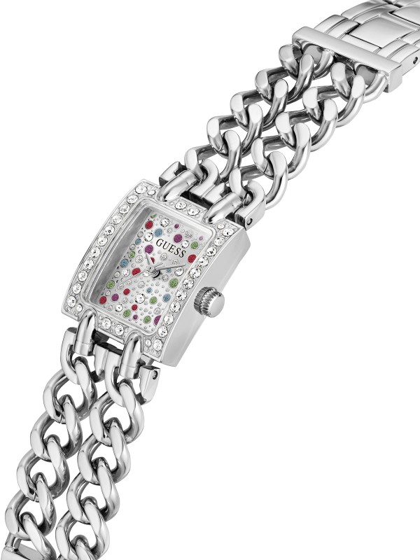 Guess MICRO MOD ženski sat sa raznobojnim cirkonima i kućištem prečnika 20 mm. Minimalistički i elegantan dizajn. Naruči online!