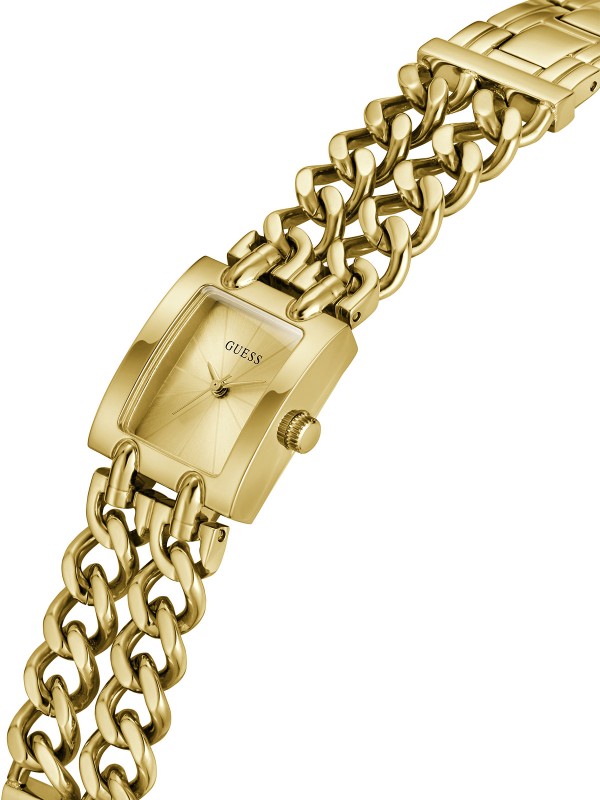 Guess MICRO MOD ženski sat u boji žutog zlata sa kućištem prečnika 20 mm. Kvarcni mehanizam i minimalistički dizajn. Naruči online!