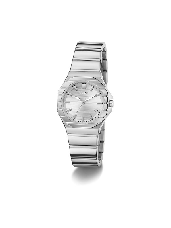 Guess Jaqueline ženski sat u srebrnoj boji sa analognim kvarcnim mehanizmom. Elegantan i minimalistički dizajn. Naruči online!