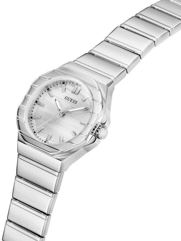 Guess Jaqueline ženski sat u srebrnoj boji sa analognim kvarcnim mehanizmom. Elegantan i minimalistički dizajn. Naruči online!