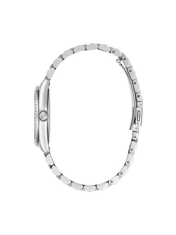 Guess JADA ženski sat u srebrnoj boji sa sedefastim brojčanikom i cirkonima. Elegantan i sofisticiran dizajn. Naruči online!
