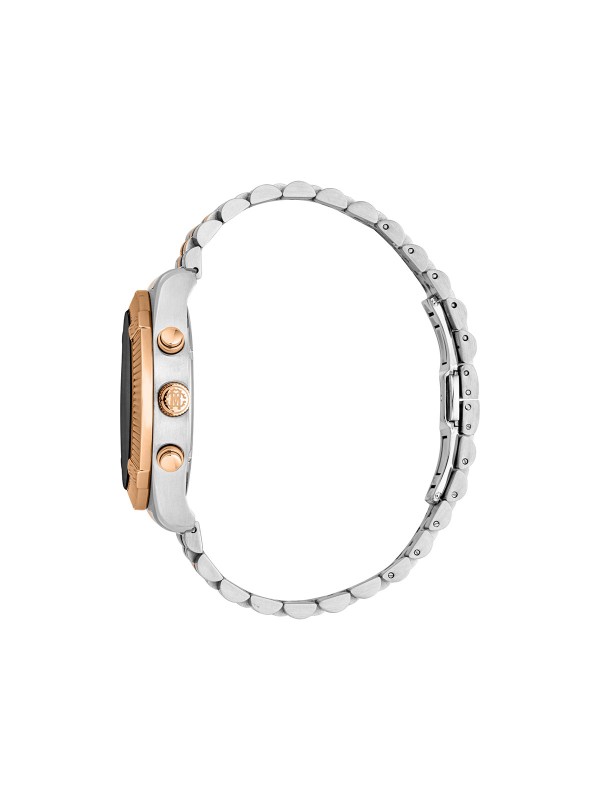 Roberto Cavalli MISURA muški sat u kombinaciji srebra i roze zlata sa crnim brojčanikom. Kvarcni hronograf i kućište od 43 mm. Naruči online!