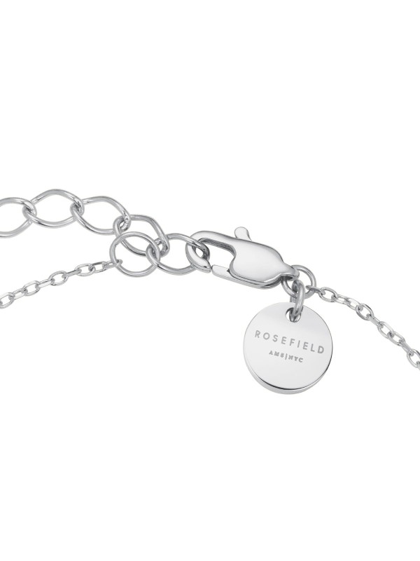 Ženska Rosefield narukvica u srebrnoj boji sa znakom beskonačnosti i cirkonima. Podesiva dužina 16,5–20,5 cm. Naruči online!