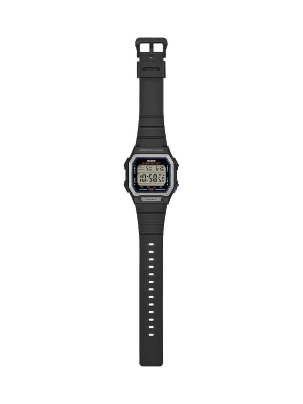 Casio W-738H-1AVEF muški sportski digitalni sat u crnoj boji. Vibracioni alarm, LED osvetljenje i vodootpornost do 100 m. Naruči online!