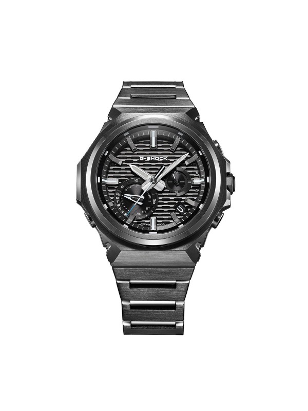 G-SHOCK G-STEEL muški sat u crnoj boji od nerđajućeg čelika i karbona. Bluetooth, solarno napajanje i vodootpornost do 200 m. Naruči online!