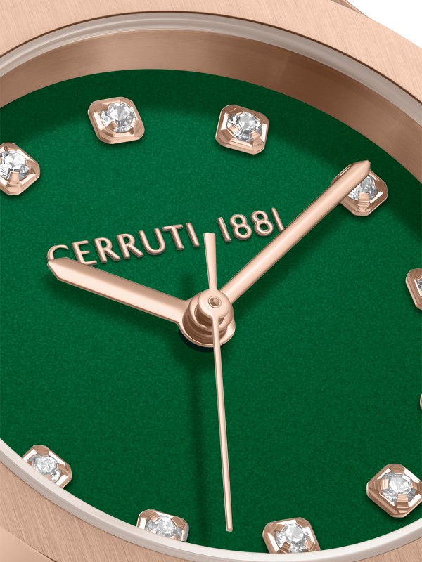 Cerruti 1881 Lucardo | Ženski Sat Roze Zlato | Zeleni Brojčanik
