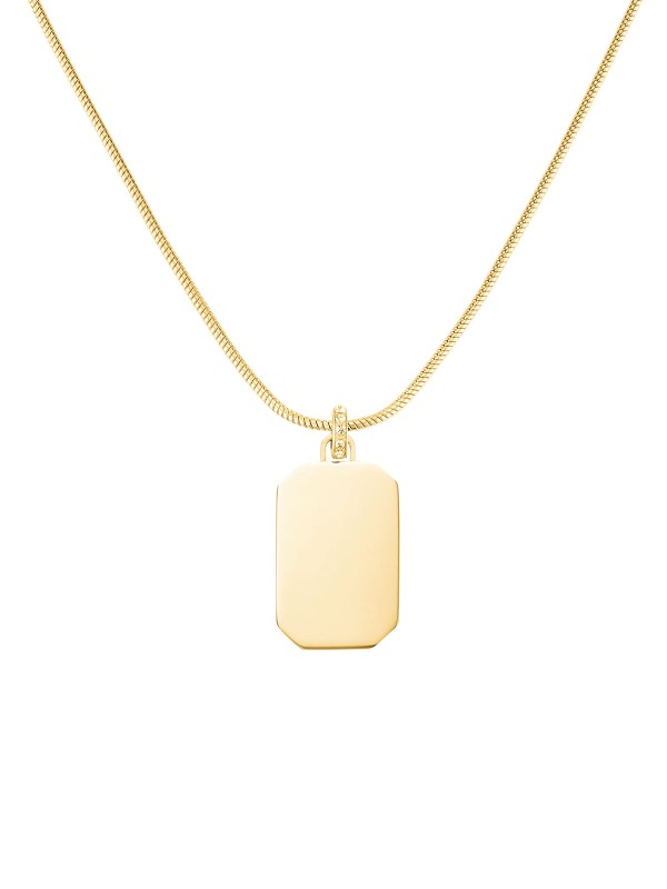 Ogrlica u zlatnom tonu sa priveskom deteline sa četiri lista i diskretnim cirkonima. Bezvremenski i elegantan simbol sreće.