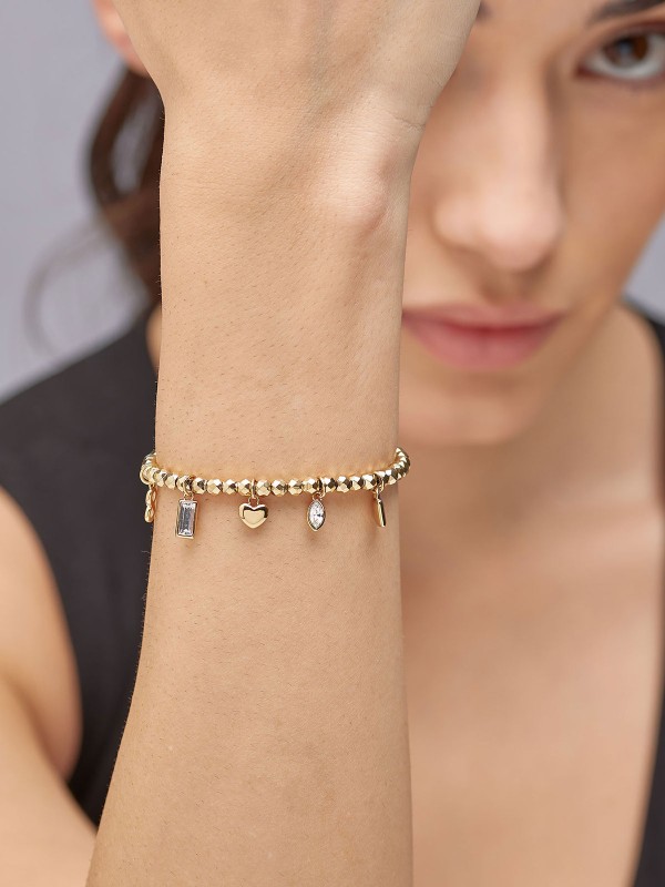 Brosway Chakra ženska narukvica u boji srebra sa simbolima ljubavi – srce, znak beskonačnosti, katanac i cirkoni. Savršen izbor za svakodnevno nošenje i poseban poklon.