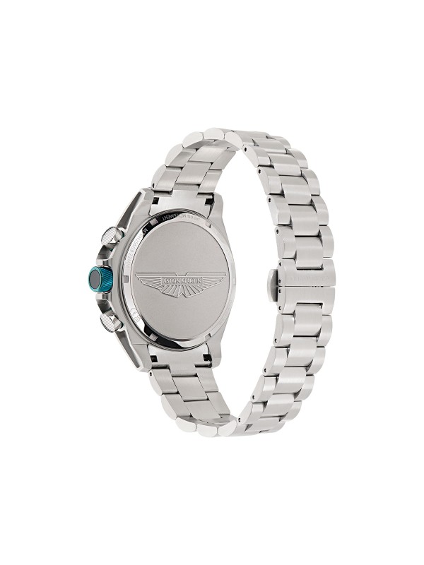 Aston Martin muški sportski sat sa solarnim hronografom i zelenim brojčanikom sa žutim detaljima. Kućište 44 mm i elegantan sportski dizajn. Naruči online!