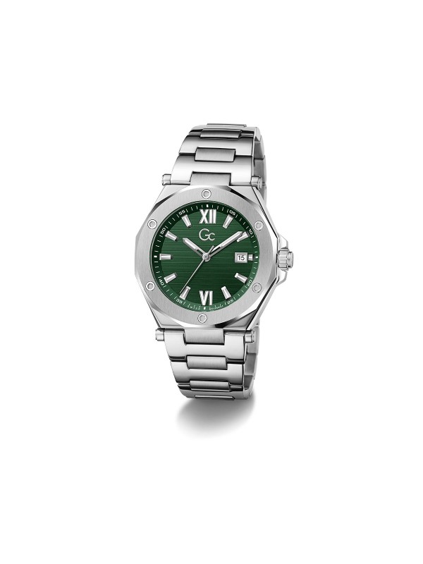 Gc LEGACY SLEEK muški sat sa zelenim brojčanikom i srebrnim kućištem od nerđajućeg čelika. Švajcarski mehanizam i safirno staklo. Naruči online!
