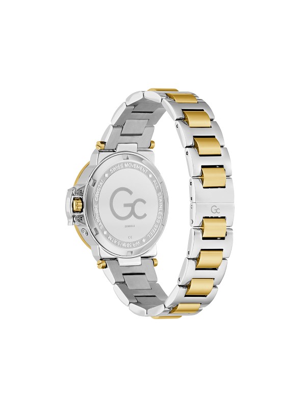 Gc Moon Chic ženski sat sa funkcijom mesečevih mena i kućištem u kombinaciji srebra i žutog zlata. Safirno staklo i švajcarski kvarcni mehanizam. Naruči online!