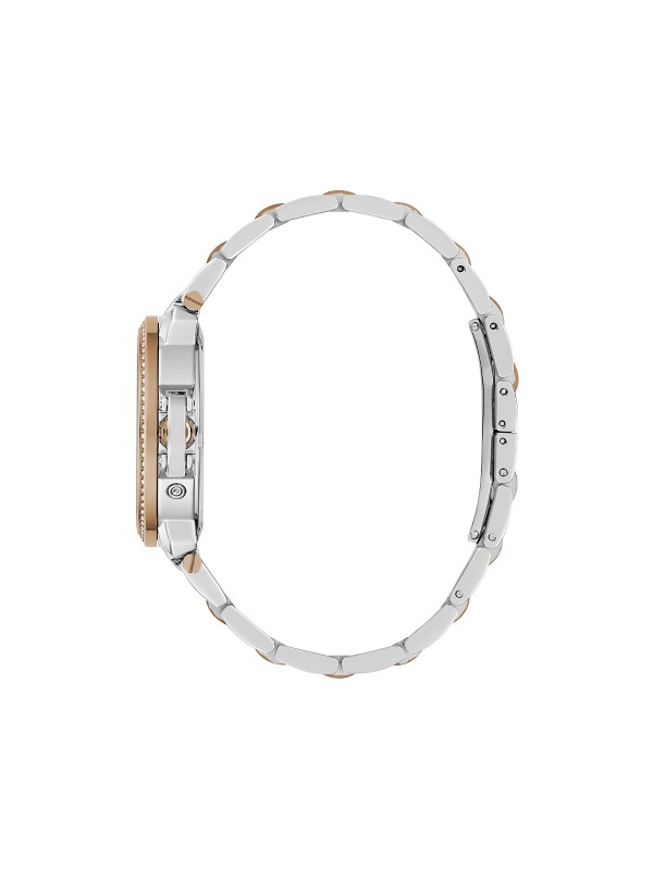 Gc Moon Chic ženski sat sa funkcijom mesečevih mena i kućištem u kombinaciji srebra i roze zlata sa cirkonima. Safirno staklo i elegantan dizajn. Naruči online!
