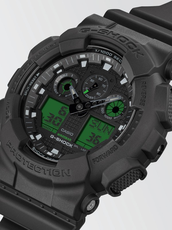 Casio G-SHOCK sportski sat sa analogno-digitalnim prikazom i zelenim detaljima. Vodootpornost 200 m i prepoznatljiv G-SHOCK dizajn. Naruči online!