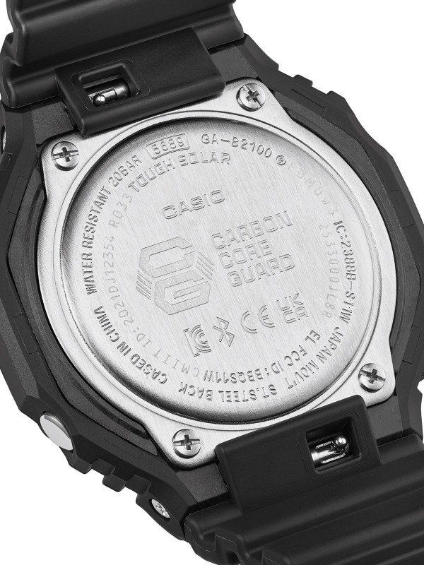 Casio G-SHOCK sat sa Bluetooth povezivanjem i solarnim napajanjem. Otporan na udarce, sa elektrozelenim detaljima i modernim dizajnom.