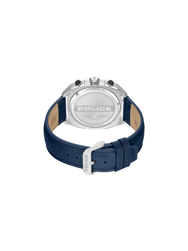 Police Portland muški sat sa crnim brojčanikom i kućištem od nerđajućeg čelika. Vodootpornost 50 m i dve zamenljive narukvice.