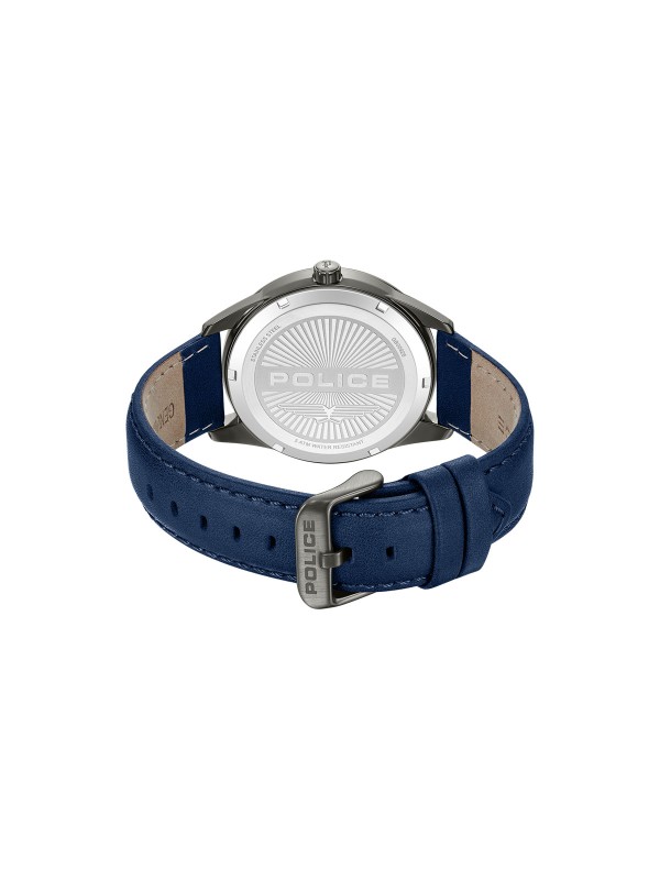 Police StyleShift muški sat u gun metal boji sa teget kožnom narukvicom i kvarcnim mehanizmom. Elegantan stil i vodootpornost 50 m.