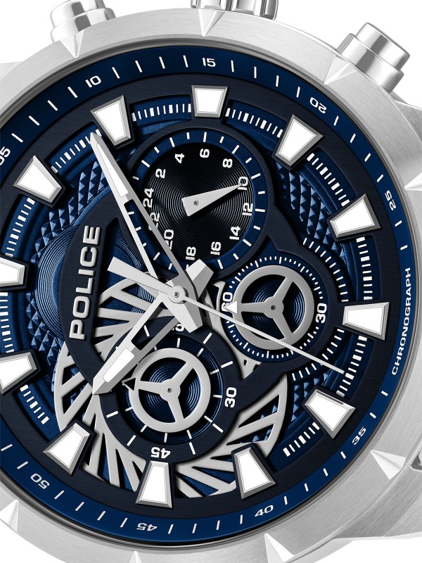 Muški Police NEIST sat sa dual time funkcijom i teget brojčanikom. Nerđajući čelik, silikonski kaiš i vodootpornost do 50 m. Poruči online!