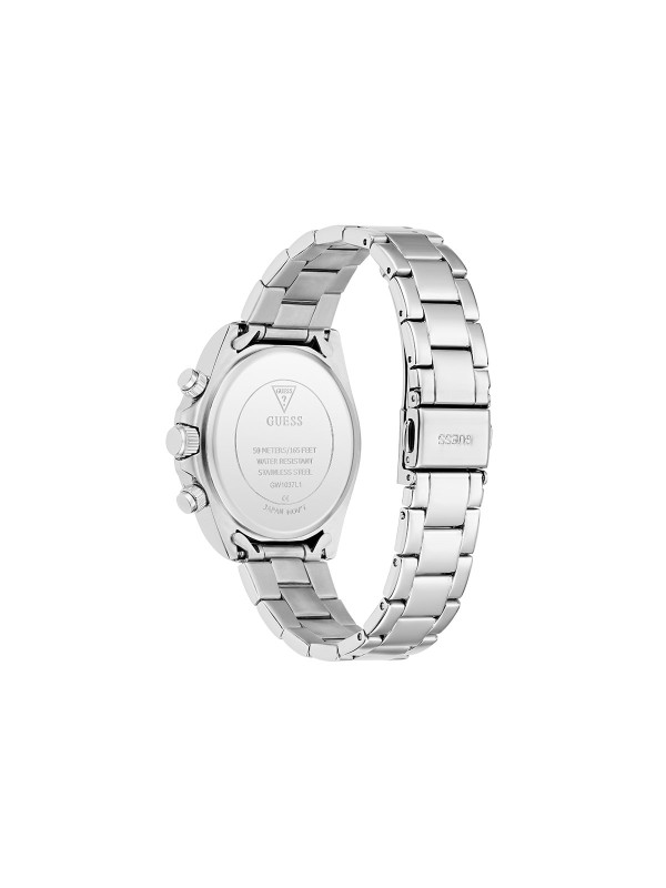 Blistavi GUESS Victoria ženski sat od 36mm u srebrnom tonu. Brojčanik i korona prekriveni cirkonima za maksimalan sjaj. Multifunkcionalan i vodootporan do 50m.