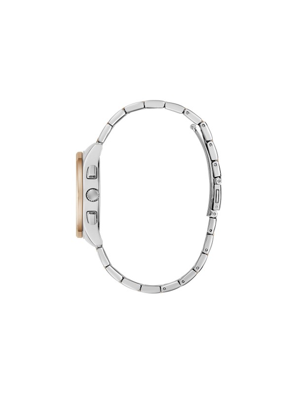 Elegantan GUESS Birdie ženski sat od 36mm. Multifunkcionalni mehanizam u kombinaciji srebrnog i tona roze zlata sa zelenoplavim brojčanikom. Vodootporan do 50m.