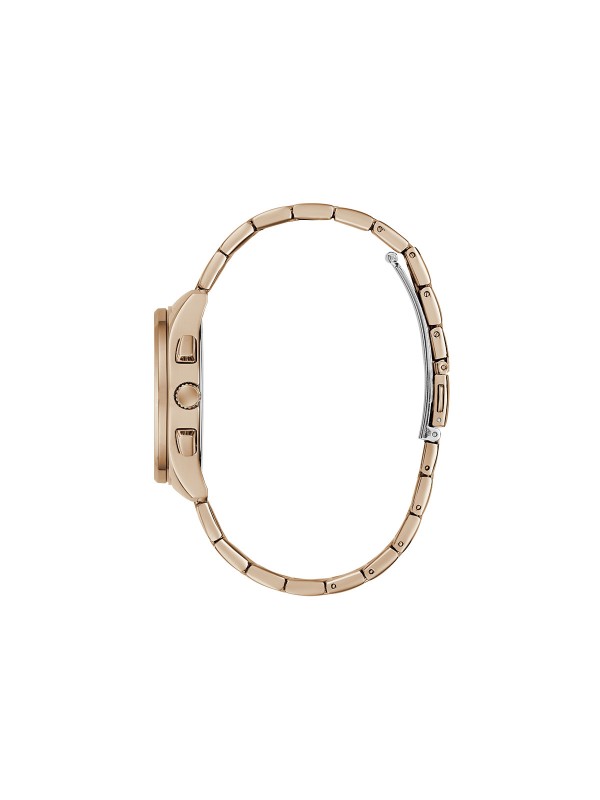 Elegantan GUESS Birdie ženski sat od 36mm. Multifunkcionalni mehanizam u tonu roze zlata sa rosegold brojčanikom. Vodootporan do 50m.