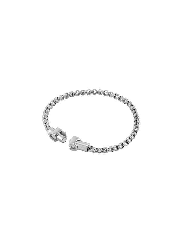 CERRUTI 1881 Carlo muška narukvica od nerđajućeg čelika u srebrnom tonu. Dužina 18cm. Savršen spoj prefinjenog dizajna i izdržljivosti za modernog muškarca.