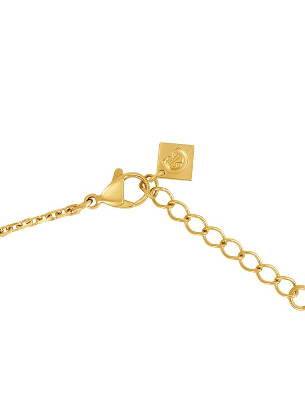 Prelepa CERRUTI 1881 Marina ženska ogrlica u zlatnom tonu sa prepoznatljivim duplim "C" logotipom i cirkonima. Podesiva dužina 45+5cm od nerđajućeg čelika.