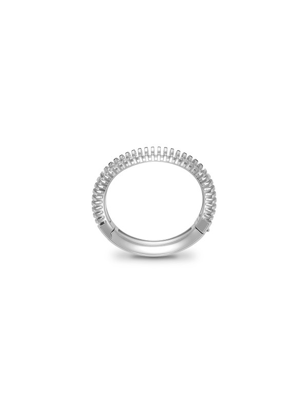 Luksuzna PIANEGONDA Doriflora PDOB04B ženska narukvica od srebra 925. Arhitektonski dizajn (60mm) sa igrom svetlosti i senki. Autentičan italijanski modni stil.