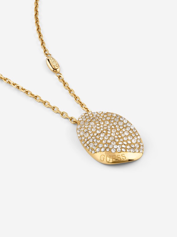 Ženska ogrlica od nerđajućeg čelika u boji žutog zlata sa cirkonima. Elegantna i dugotrajna. Poručite online i istaknite svoj stil odmah!