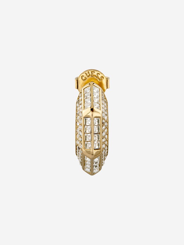 Ženske minđuše od nerđajućeg čelika u boji žutog zlata sa belim cirkonima. Elegantne i moderne, idealne za svaki dan. Kupite odmah online!
