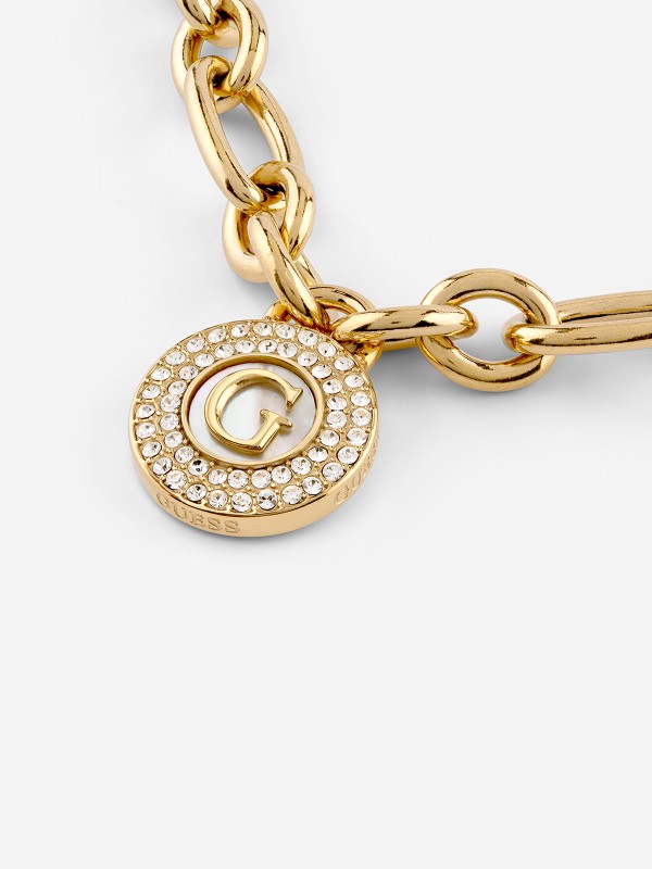 Ženska ogrlica od nerđajućeg čelika u boji žutog zlata sa privezakom medaljonom. Elegantna i moderna, savršena za svaku priliku. Kupite odmah online!