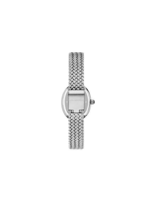 Karl Lagerfeld Oval Allure ženski sat u srebrnoj boji sa cirkonima. Nerđajući čelik i elegantan minimalistički dizajn. Naruči online!