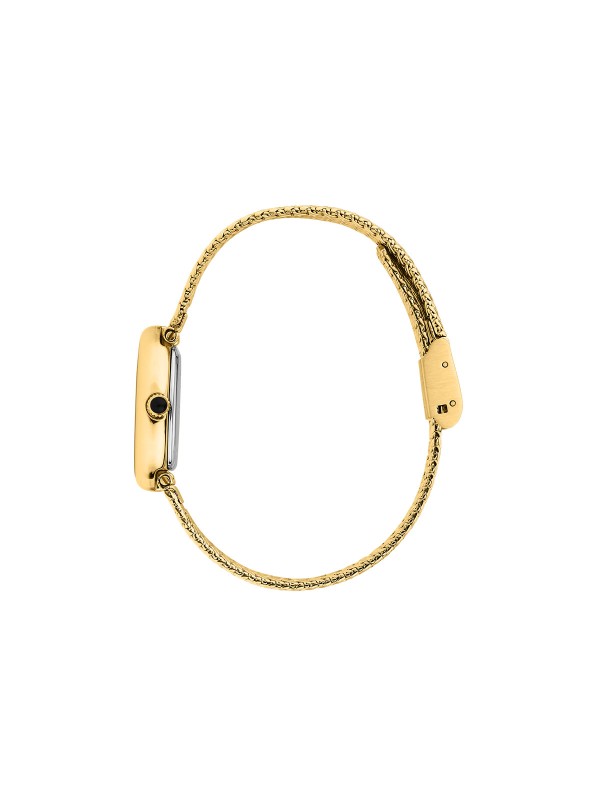 Karl Lagerfeld Oval Allure ženski sat u boji žutog zlata sa crnim sunray brojčanikom. Mesh narukvica i mineralno staklo. Naruči online!
