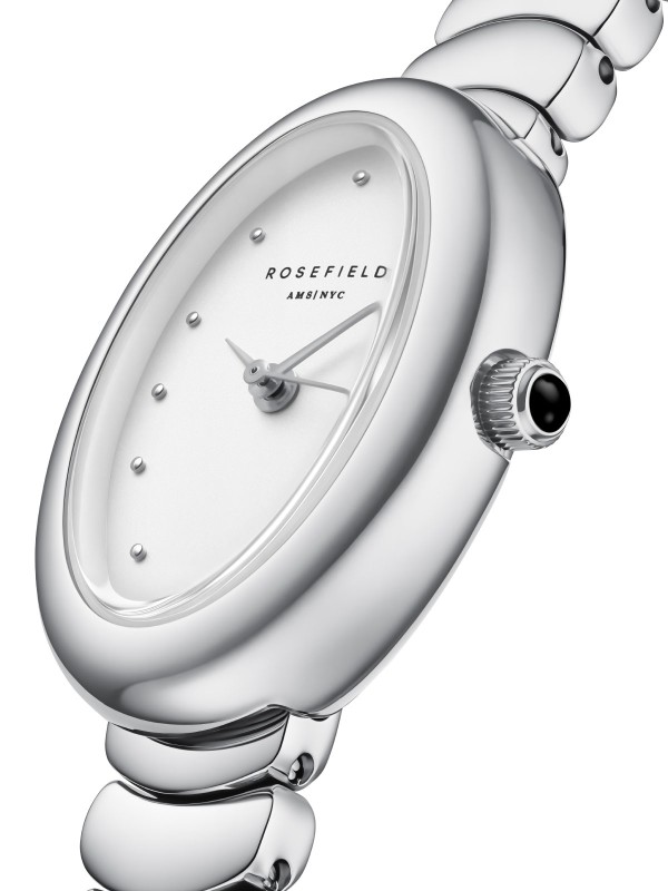 Rosefield OVAL ženski sat u srebrnoj boji sa ovalnim kućištem. Narukvica od nerđajućeg čelika i elegantan moderan dizajn. Naruči online!