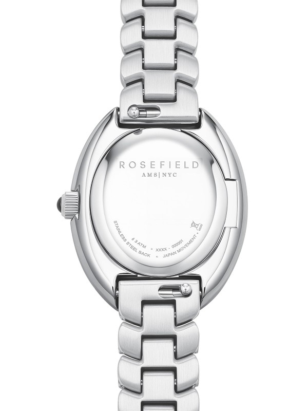 Rosefield OVAL ženski sat u srebrnoj boji sa ovalnim kućištem. Narukvica od nerđajućeg čelika i elegantan moderan dizajn. Naruči online!