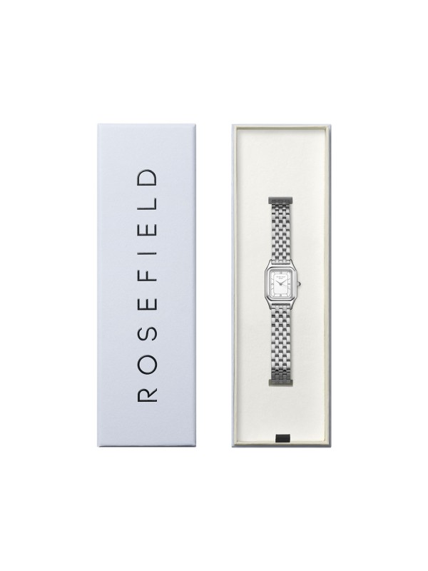 Rosefield IVY ženski sat u srebrnoj boji sa pravougaonim kućištem. Kvarcni mehanizam i elegantan minimalistički dizajn. Naruči online!