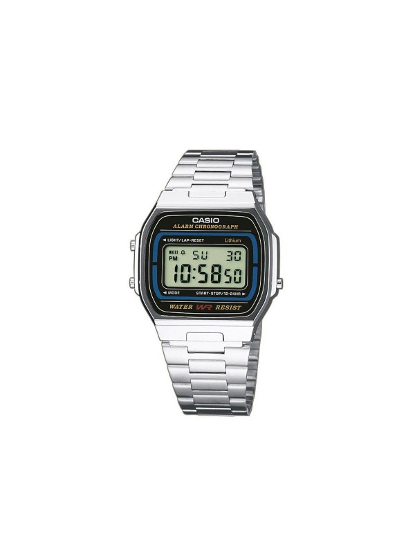 Casio Vintage Iconic A164WA-1VES unisex sat sa gumenim kućištem i narukvicom od nerđajućeg čelika srebrne boje. Poručite na S&L Jokić, dostava je besplatna.
