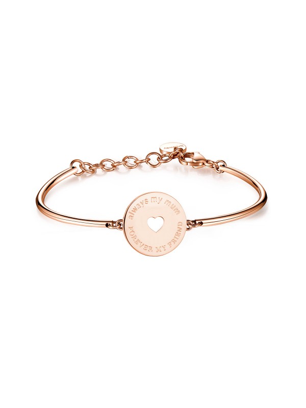 Poručite savršen poklon za mamu! Divna rosegold Love you mama Brosway narukvica rastopiće joj srce gravurom "always my mum- forever my friend"│Chakra - BHK43