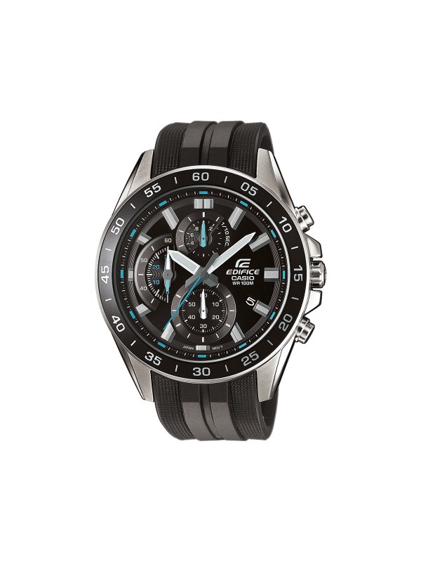 EDIFICE Classic
dimenzije kućišta: 53mm (visina od 12-6) / 47mm(širina od 9-3)
težina: 96gr
materijal kućišta: nerđajući čelik (boja: siva)
materijal narukvice: gumena narukvica (boja: crna)
boja brojčanika: crna
