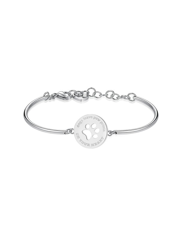 KOLEKCIJA: PAS

Narukvica od nerđajućeg čelika sa diskom na kome je motiv: šapa i ugravirana poruka: dogs leaves paw prints ON YOUR HEART

- prečnik: 7cm
- težina: 7,4gr