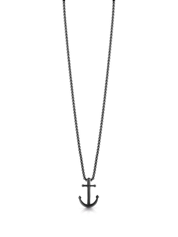 Ogrlica od nerđajućeg čelika prevučena prevlakom u crnoj boji sa priveskom - SIDRO

- dužina: 53cm