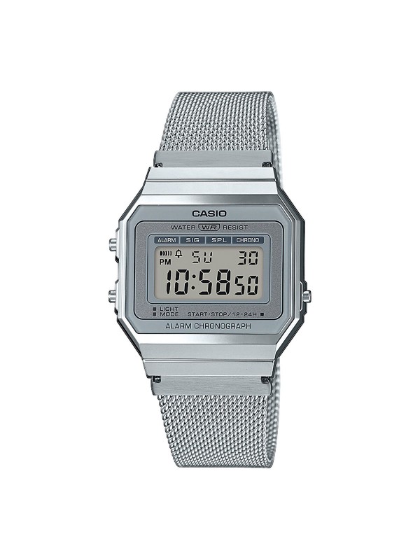 dimenzije kućišta: 37,40mm (visina od 12-6) / 35,50mm (širina  od 9-3)
težina: 53gr
materijal kućišta: gumeno kućište 
materijal narukvice: nerđajući čelik _ Milanese mesh narukvica 
mehanizam: kvarcni digitalni