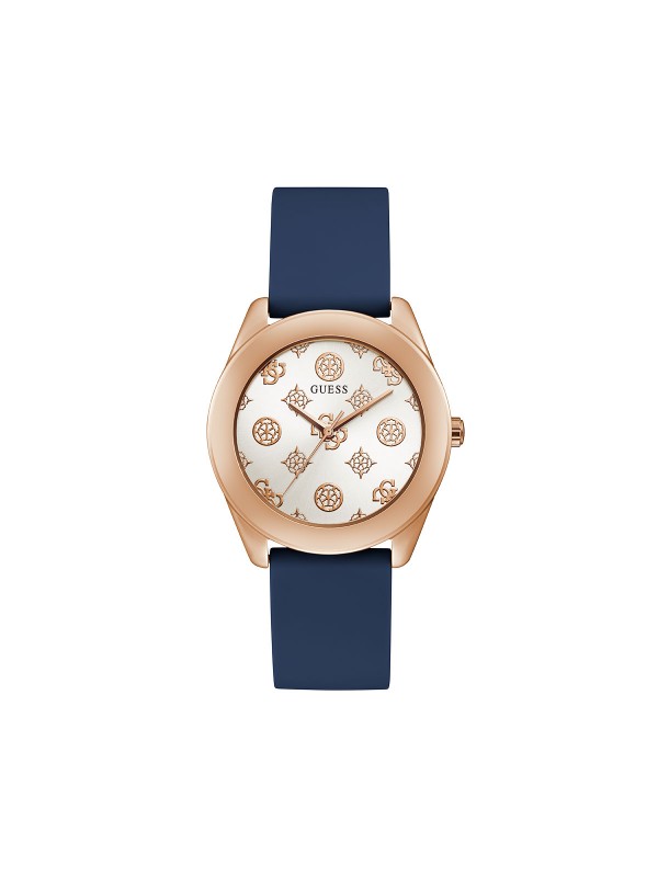 Product story: LADIES BLUE
Prečnik kućišta: 40mm
Kućište: NERĐAJUĆI ČELIK U BOJI RUŽIČASTOG  ZLATA
Brojčanik: BELI SA ROSEGOLD APLIKACIJAMA
Staklo: MINERALNO
Vodootpornost: 10m
Mehanizam: KVARCNI ANALOGNI
Narukvica: PLAVA SILIKONSKA NARUKVICA