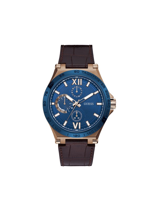 Product story: MENS ROSEGOLD/BROWN
Prečnik kućišta: 46mm
Kućište: NERĐAJUĆI ČELIK U SMEĐOJ BOJI 
SA KORONOM U PLAVOJ BOJI
Brojčanik: PLAVI
Staklo: MINERALNO
Vodootpornost: 50m
Mehanizam: KVARCNI ANALOGNI 
Narukvica: BRAON KOŽNI KAIŠ